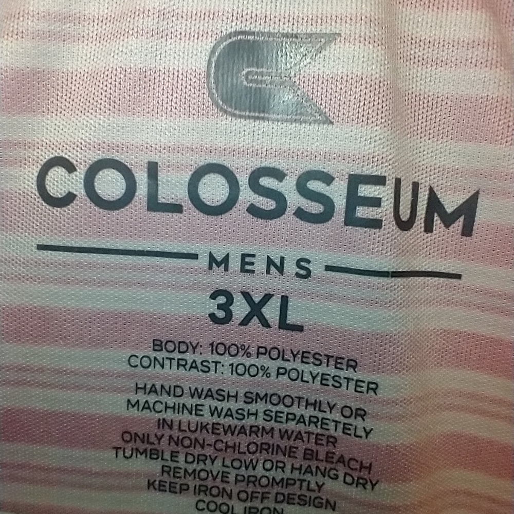Colosseum Oklahoma Sooners NCAA Striped Short Sleeve Polo Shirt Men's sz 3XL. - Picture 4 of 5